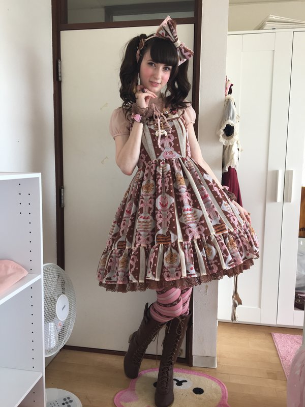 angelic pretty Petit patisserie ピンク opひざ丈ワンピース