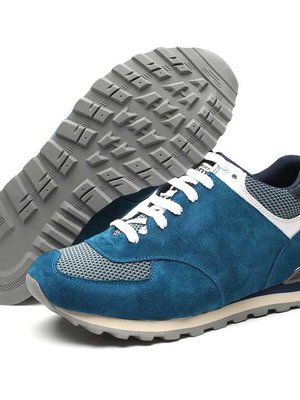 Light blue suede elevator sport shoes cesare 276 inches