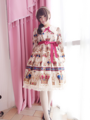 直営公式Angelic pretty British crown ひざ丈ワンピース